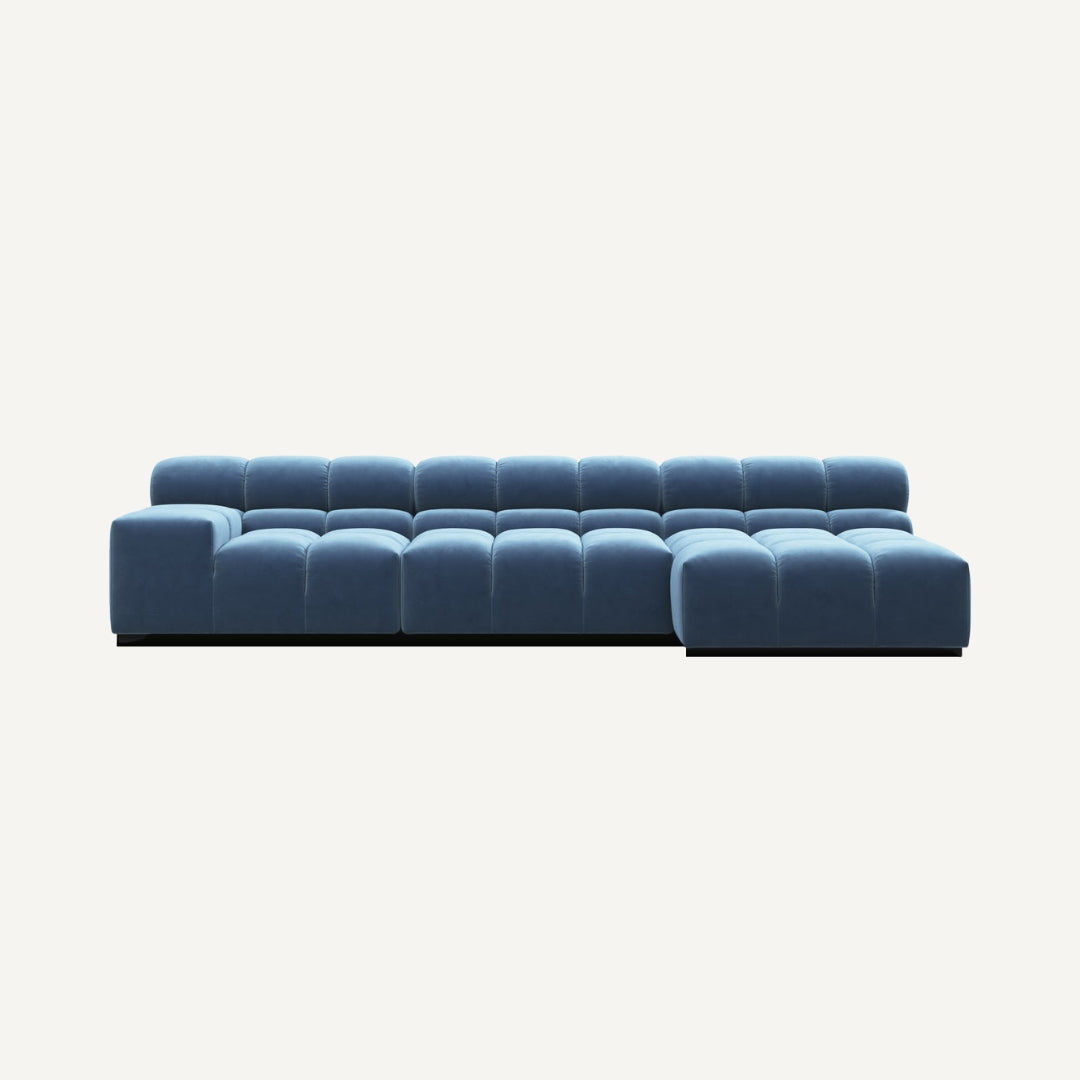 Large Corner Modular Sofa with Chaise 368 cm x 150 cm – 4 seats – Tully