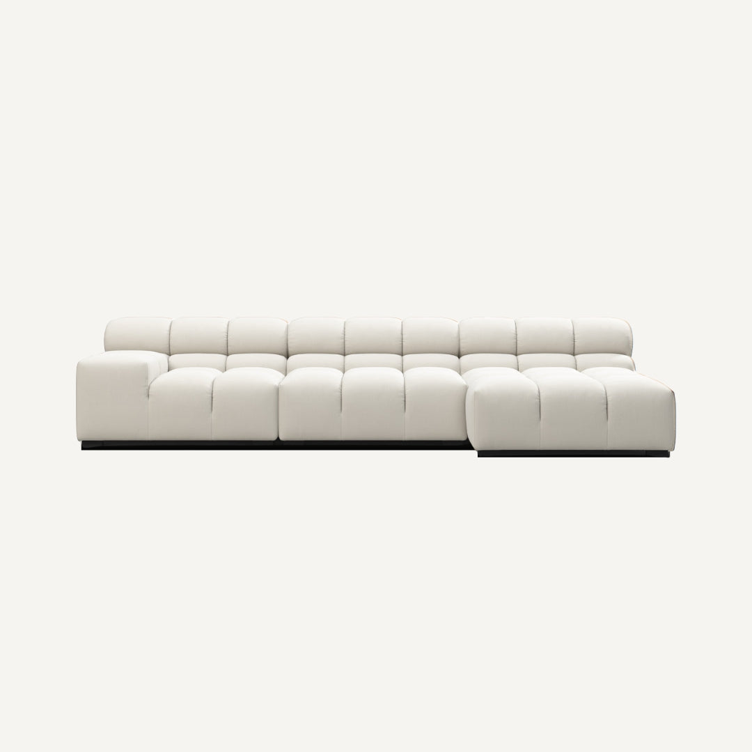 Large Corner Modular Sofa with Chaise 368 cm x 150 cm – 4 seats – Tully