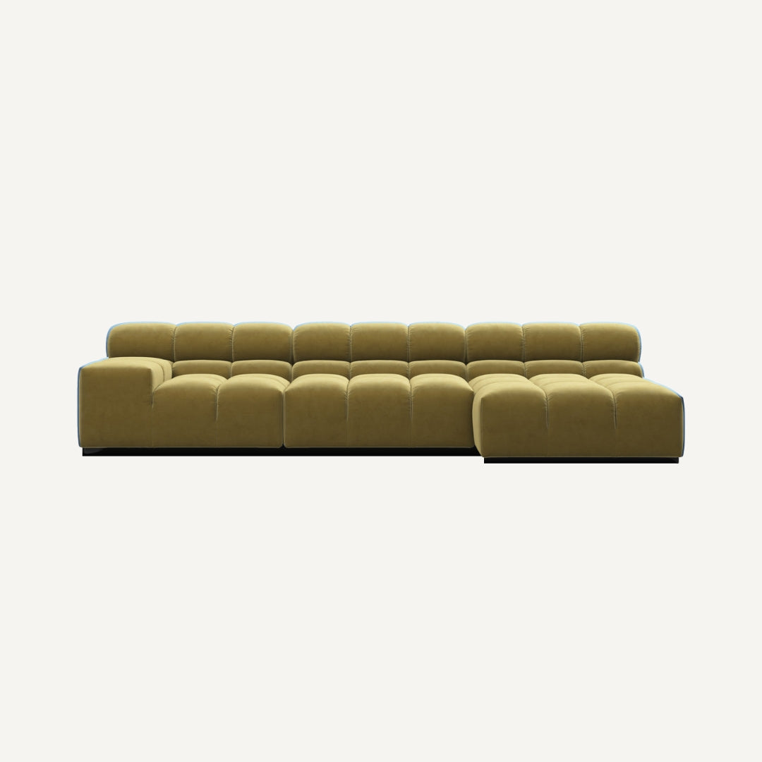 Large Corner Modular Sofa with Chaise 368 cm x 150 cm – 4 seats – Tully
