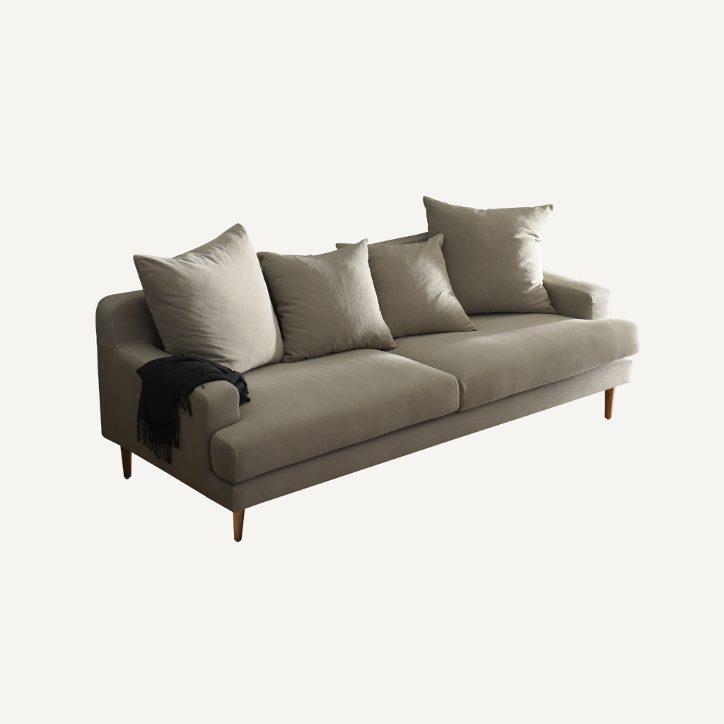 Lena 3-seater fabric sofa
