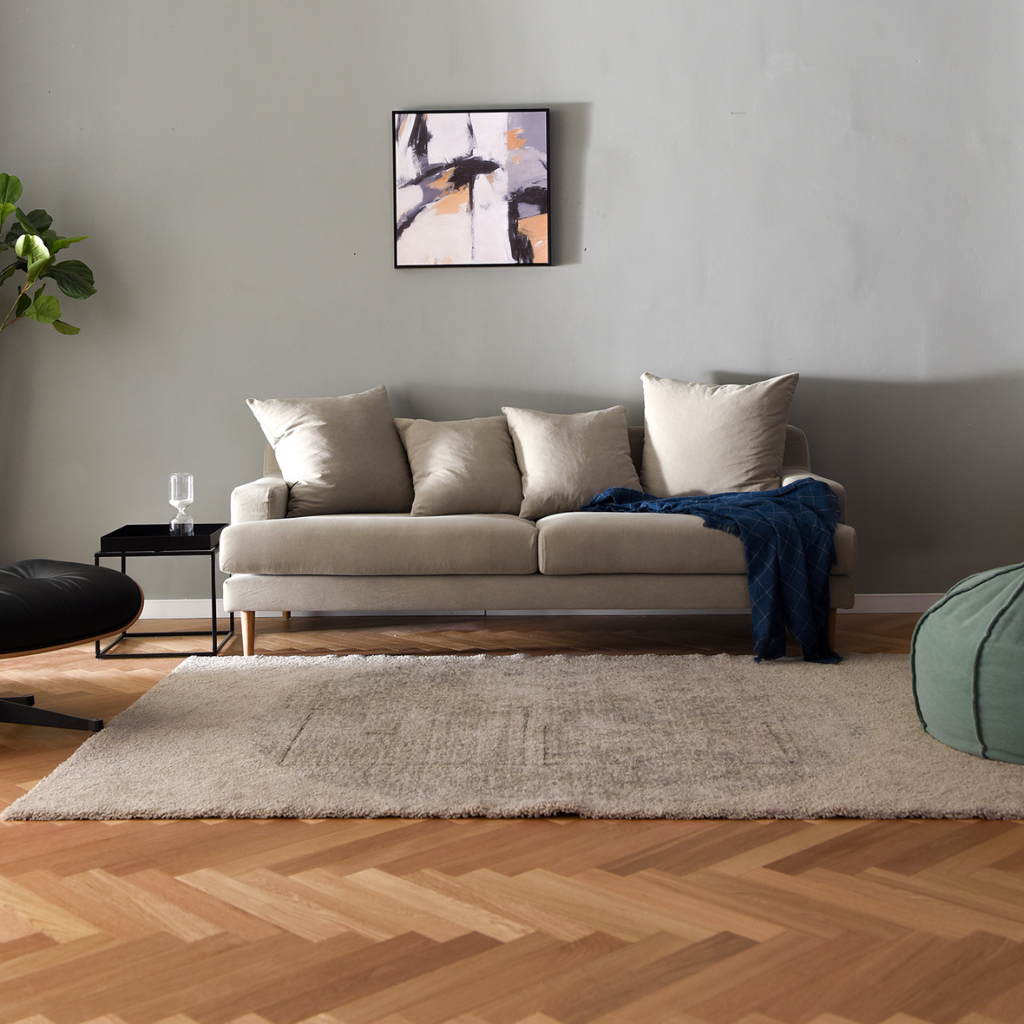 Lena 3-seater fabric sofa