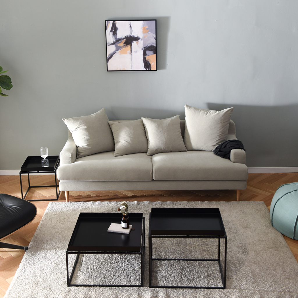 Lena 3-seater fabric sofa