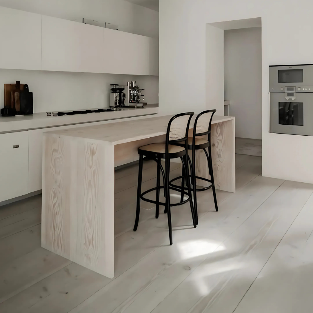 Lidia Cane wooden bar chair