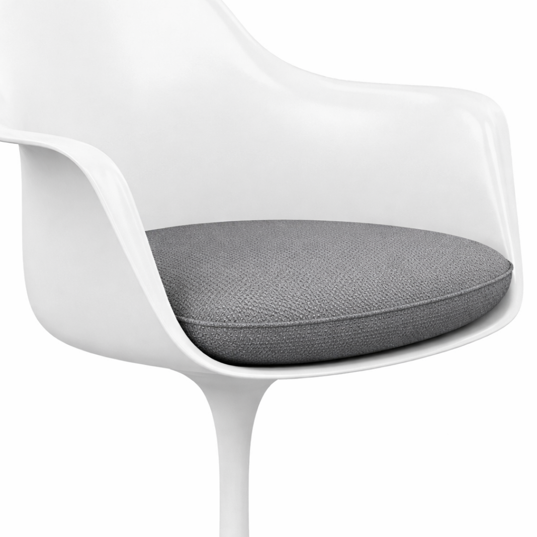 Coussin en tissu gris pour chaise Tulip