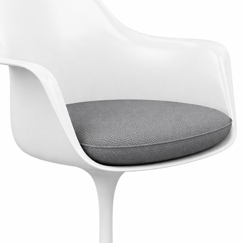 Coussin en tissu gris pour chaise tulipe