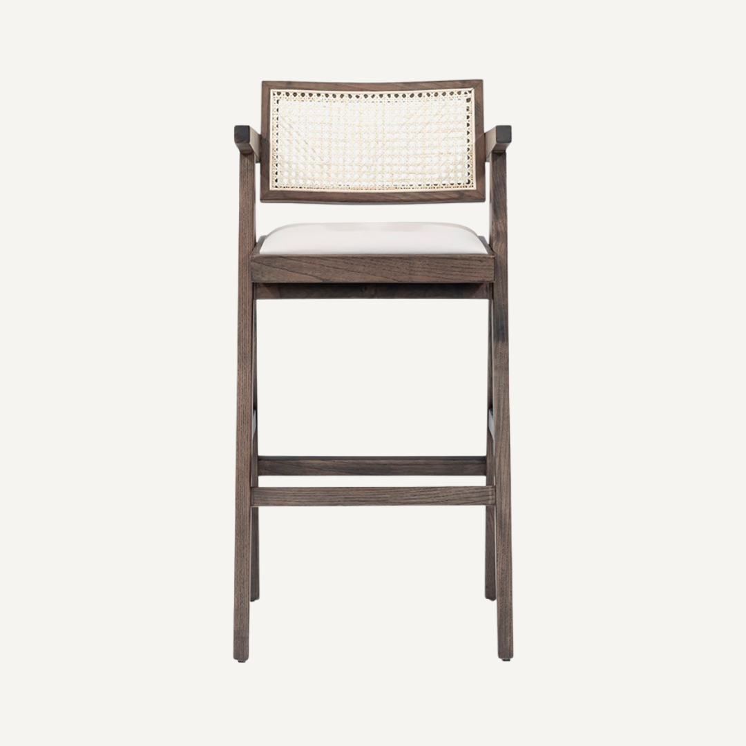 Mansfieldwood and cane bar chair