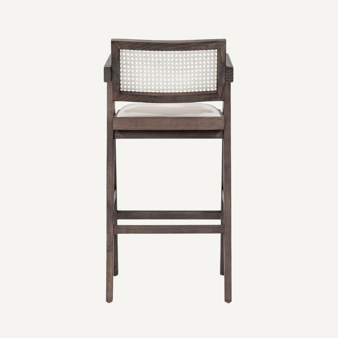 Mansfieldwood and cane bar chair