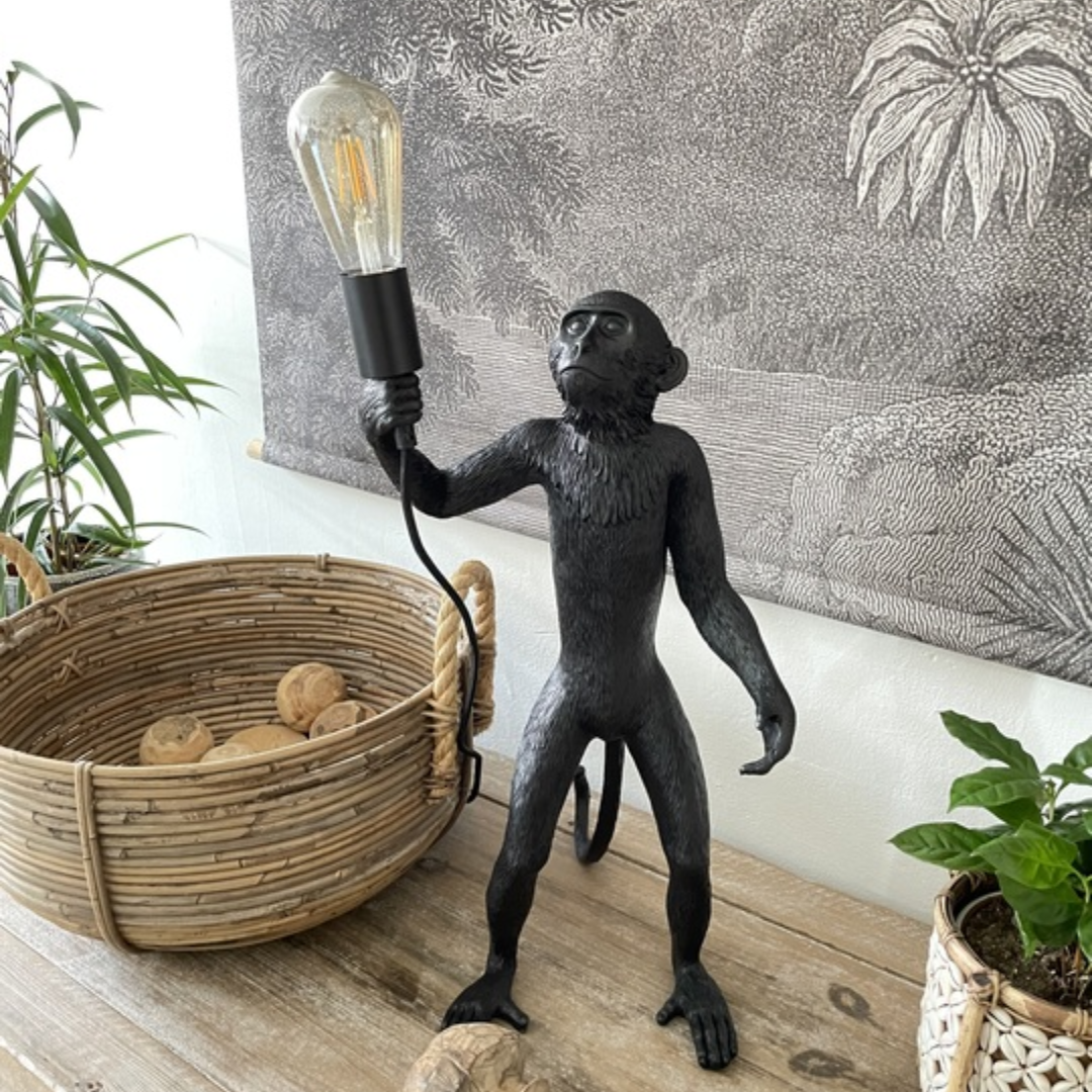 Monkey standing table lamp