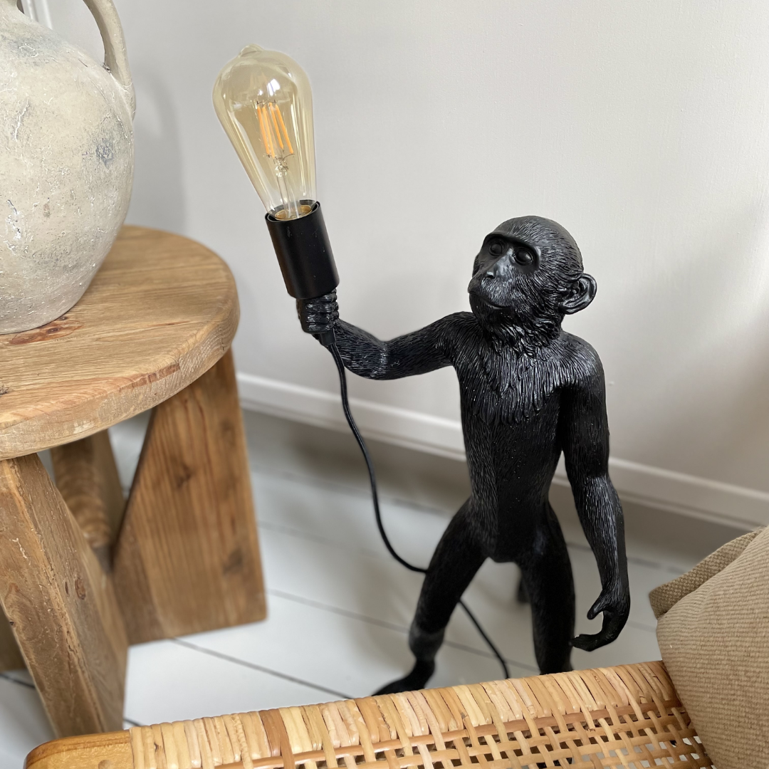 Monkey standing table lamp