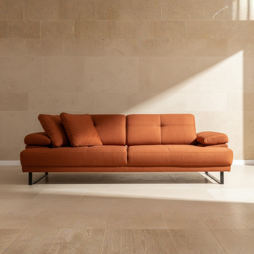 Mustang - Orange 3-Seater Sofa - Orange