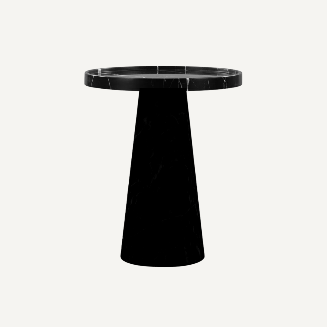 Naida black metal & Marble coffee table