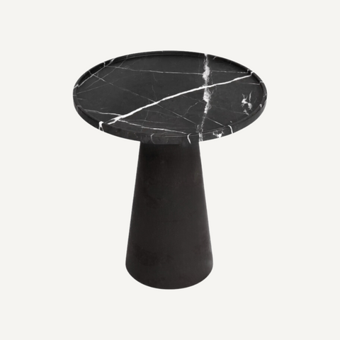 Naida black metal & Marble coffee table