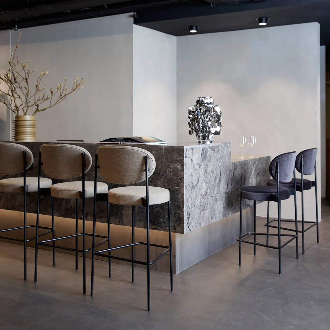 Pandora Upholstered Bar Chair - 75 cm