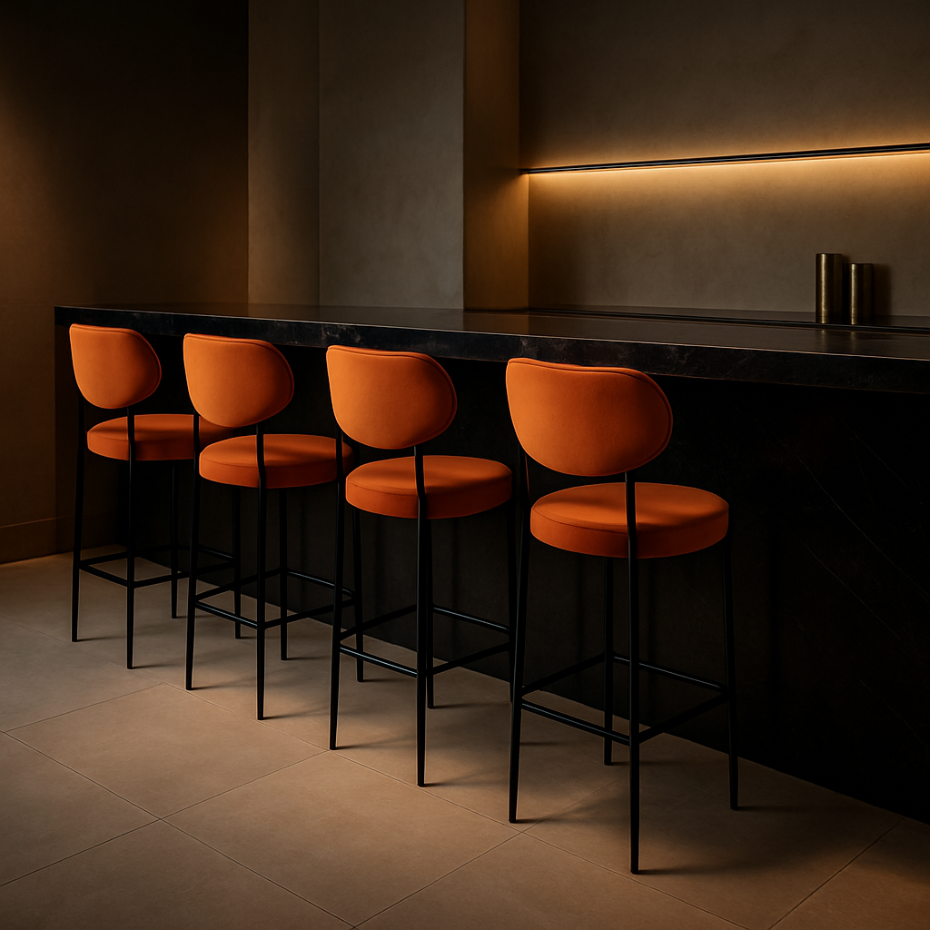 Pandora Upholstered Bar Chair - 75 cm