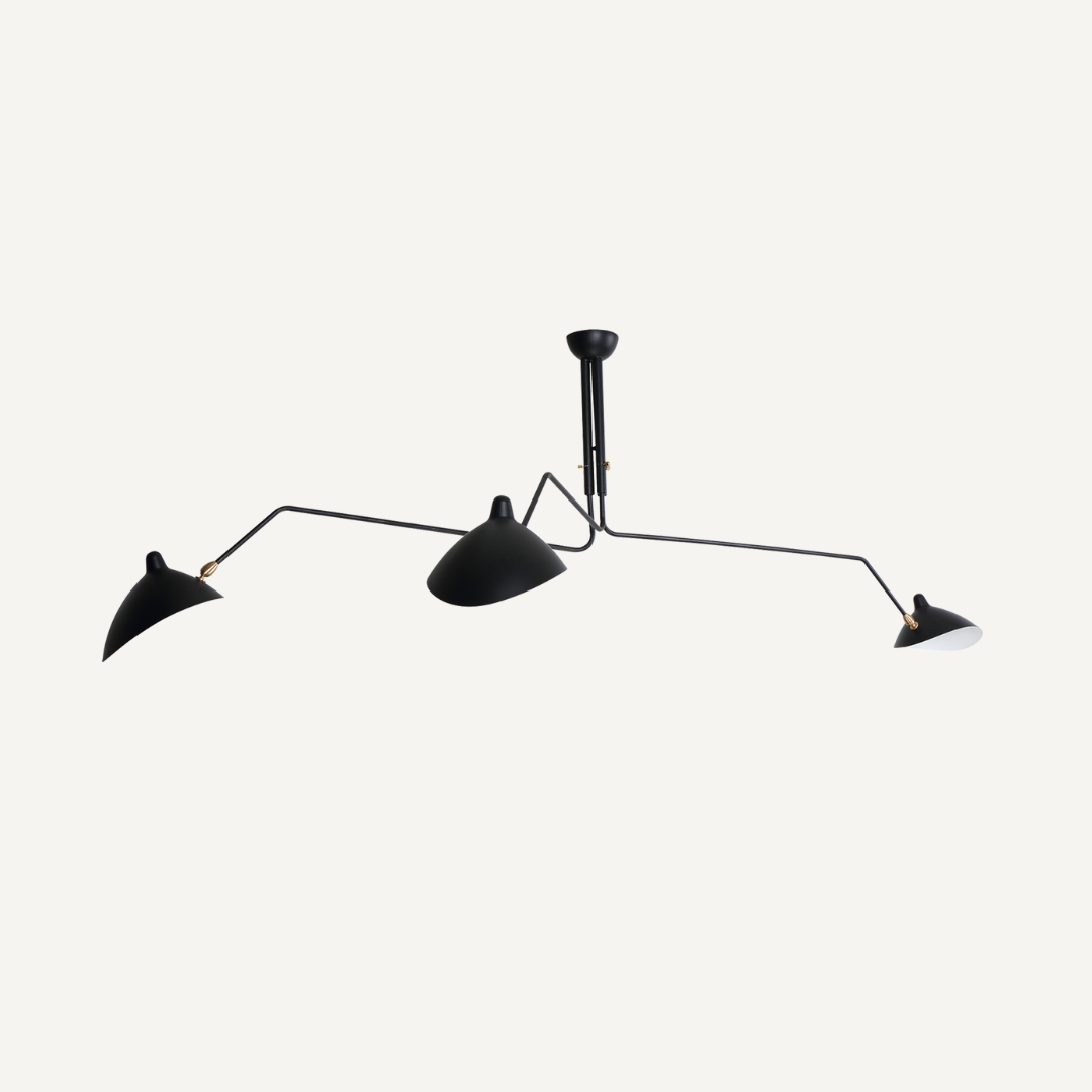 Spider 3 arms Ceiling lamp  Serge Mouille