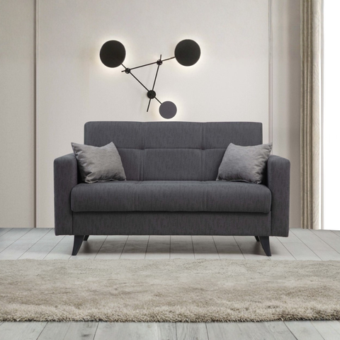Polya Dark grey Two-Seater Sofa Bed
