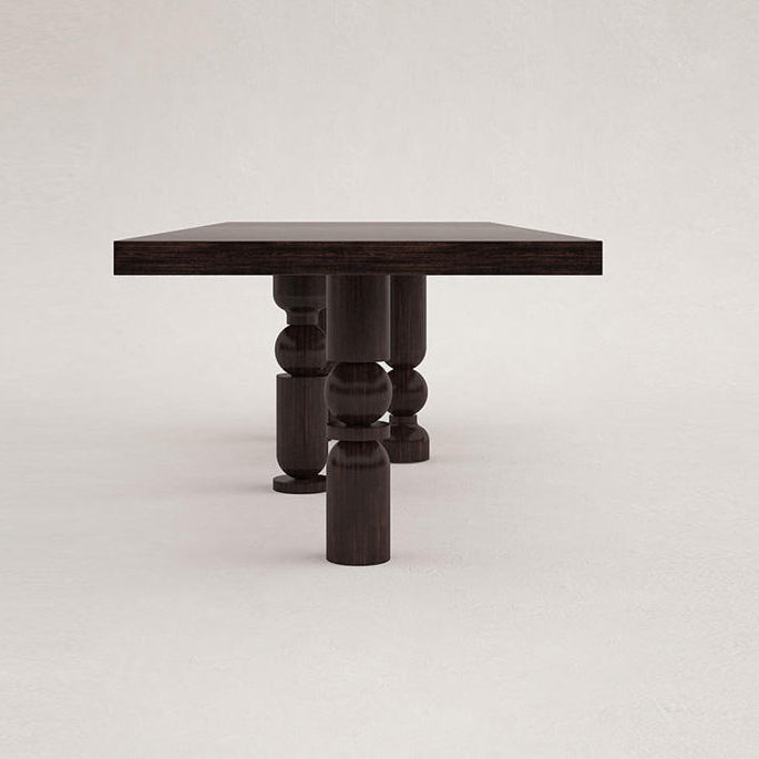Table rectangulaire de luxe en bois de créateur - Prismo