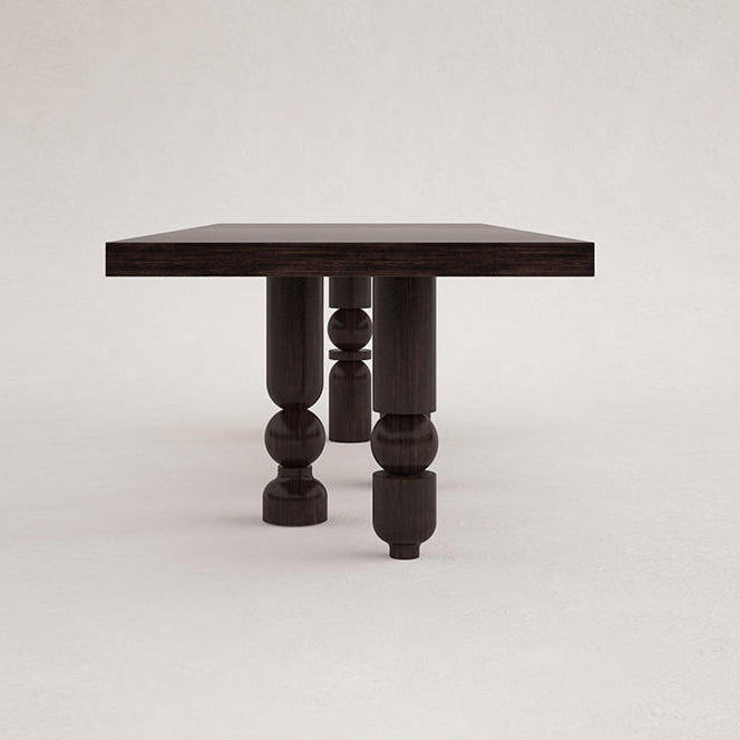 Table rectangulaire de luxe en bois de créateur - Prismo