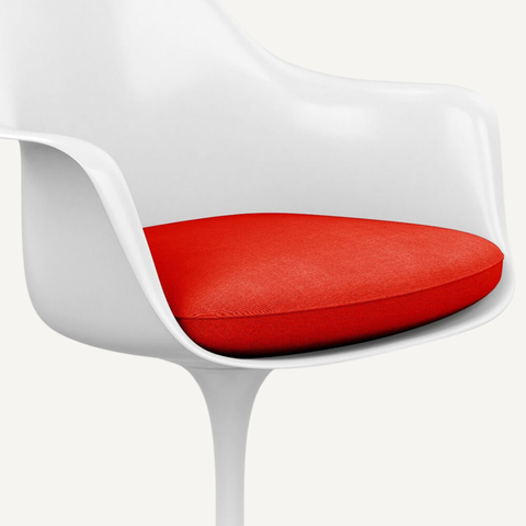 Coussin en cachemire rouge pour chaise tulipe