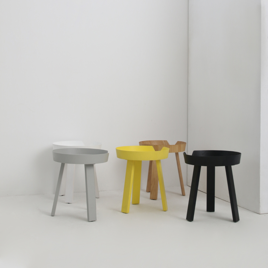 Round Wooden Side Table - Zowa