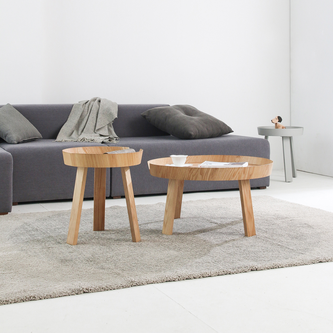 Round Wooden Side Table - Zowa