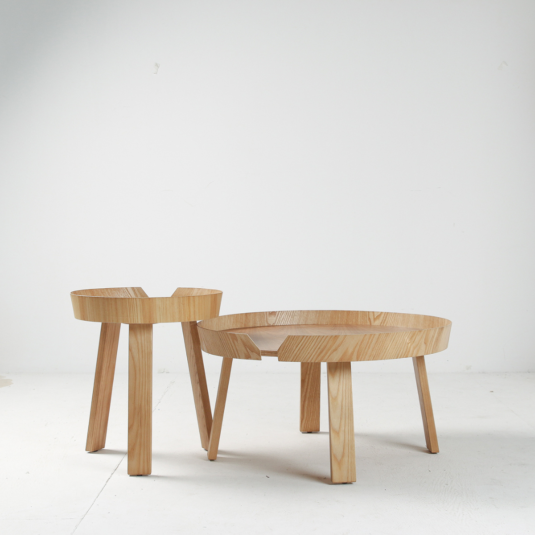 Round Wooden Side Table - Zowa
