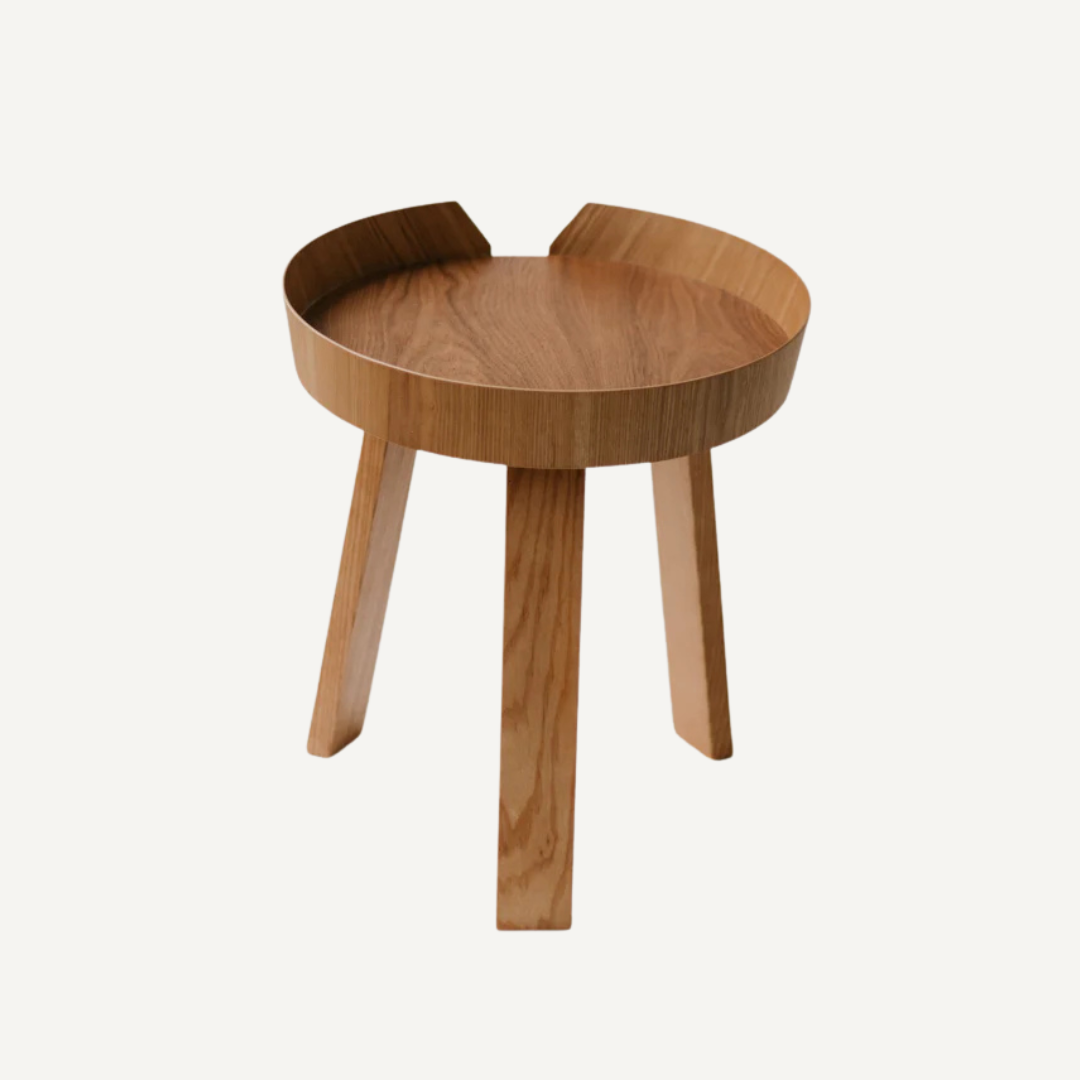 Round Wooden Side Table - Zowa