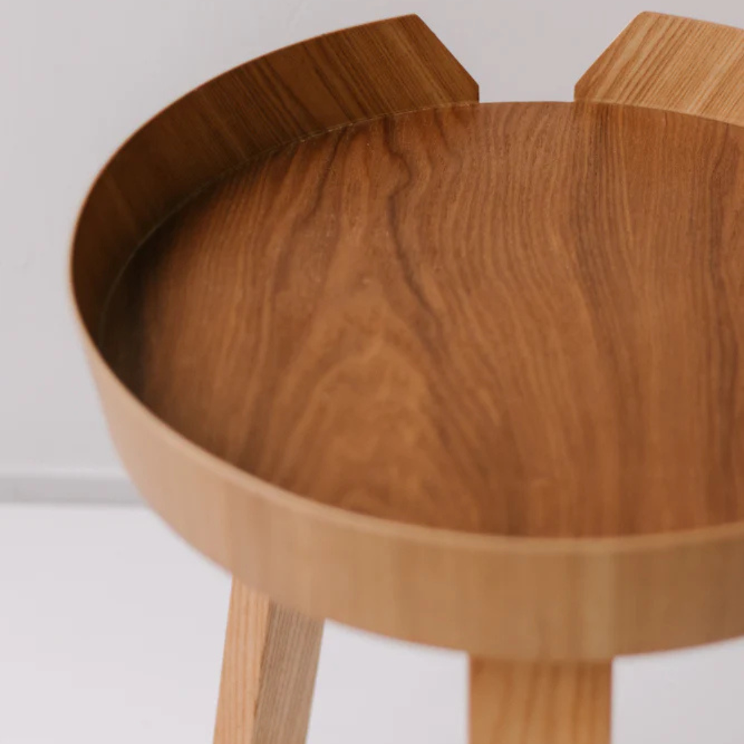Round Wooden Side Table - Zowa