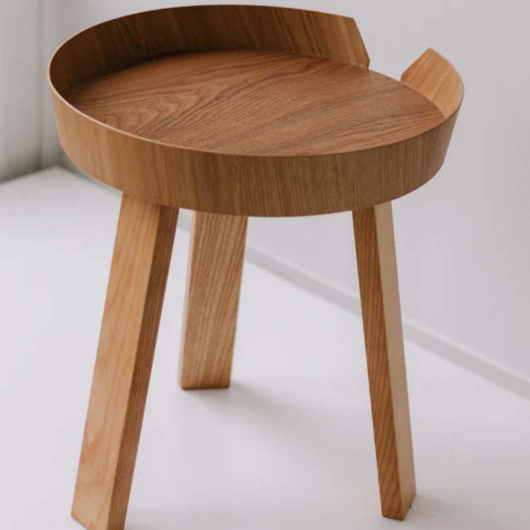 Round Wooden Side Table - Zowa