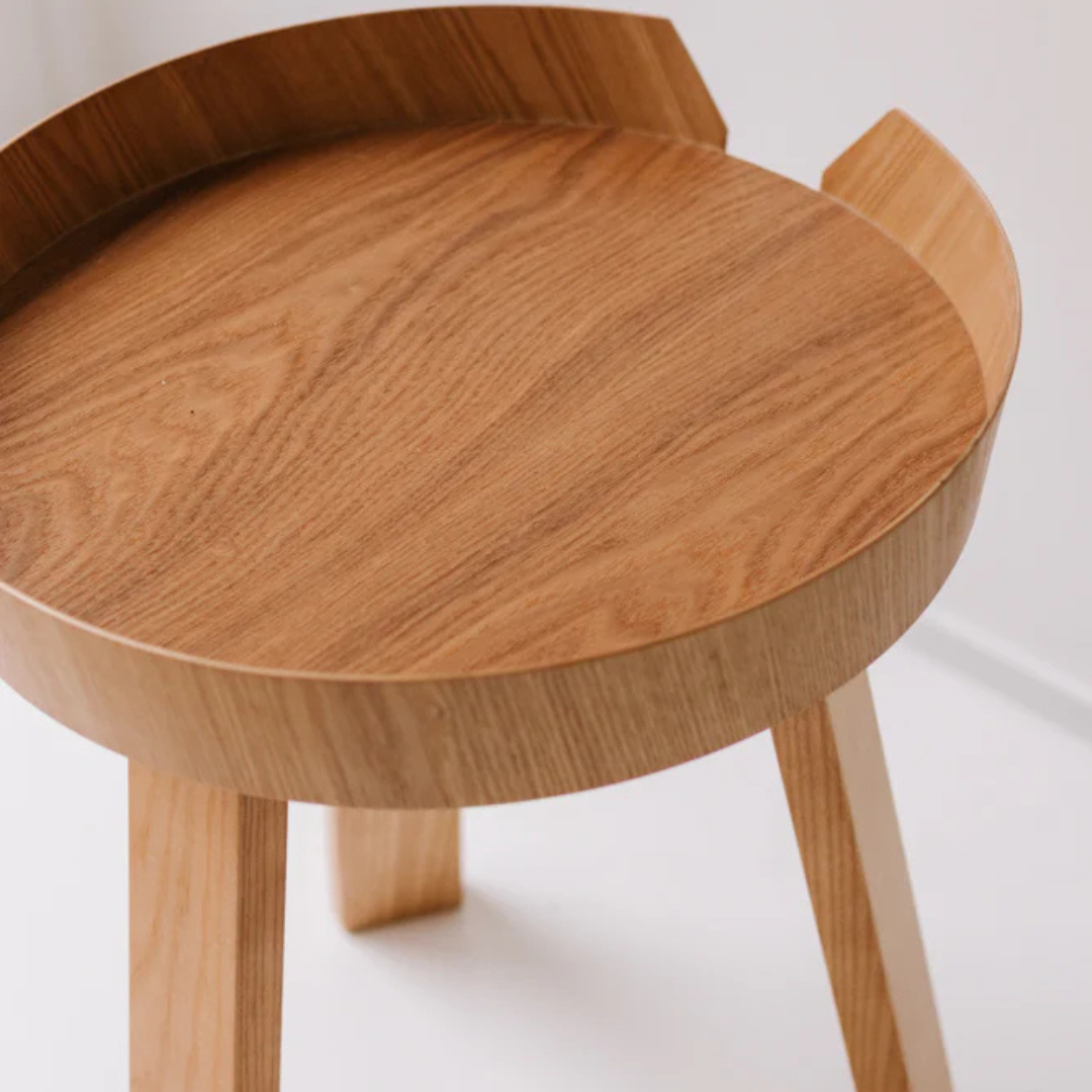 Round Wooden Side Table - Zowa