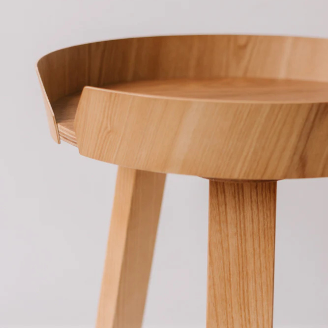 Round Wooden Side Table - Zowa