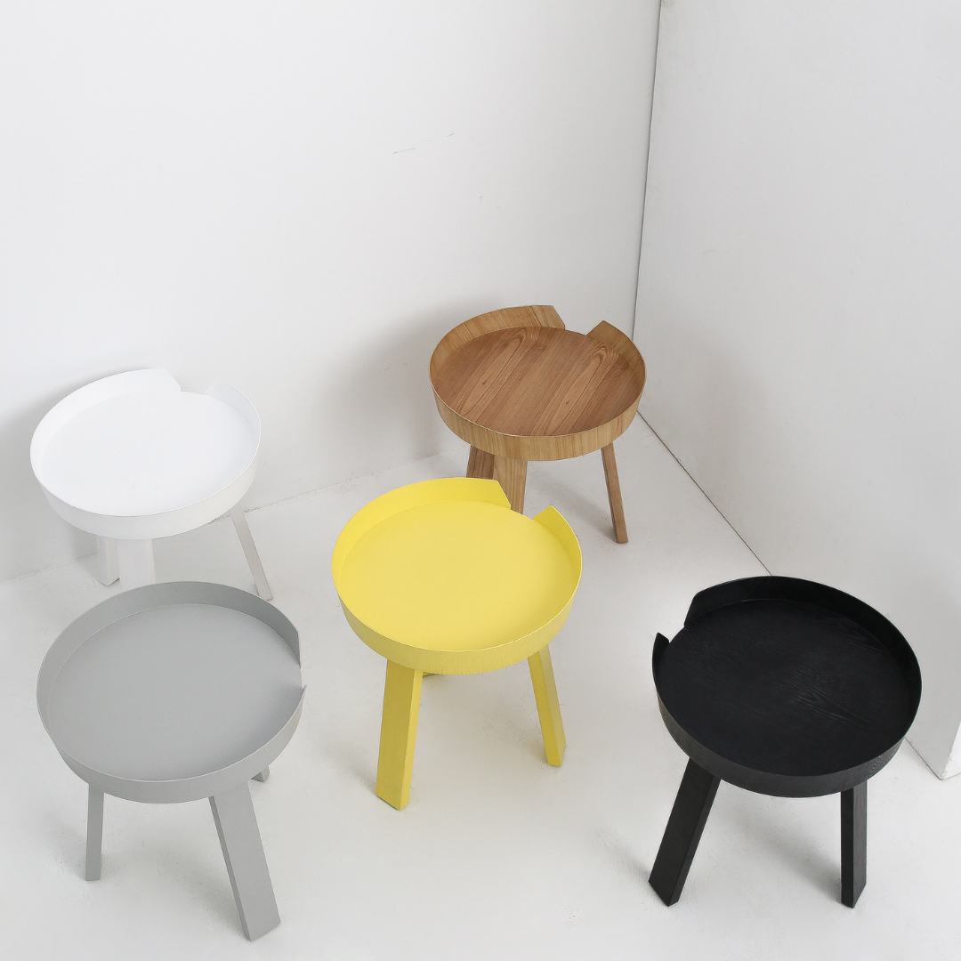 Round Wooden Side Table - Zowa