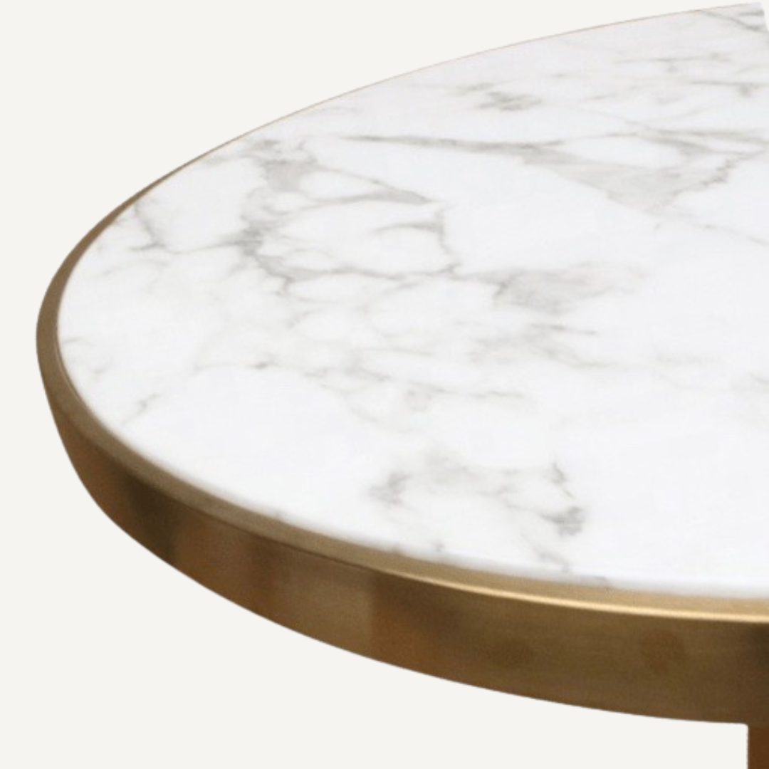 Round marble effect table - Bruno