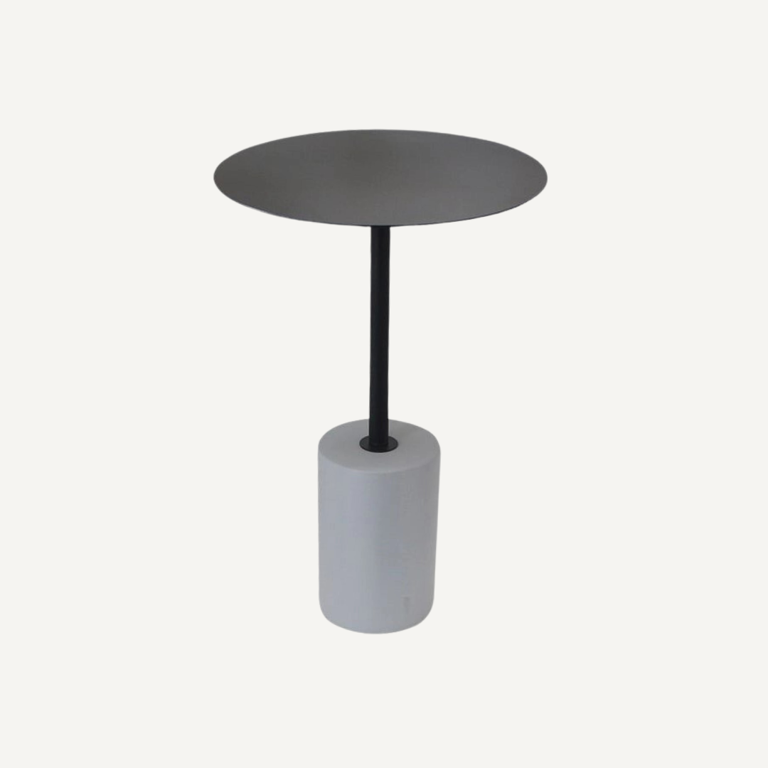 Saliah metal and concrete coffee table