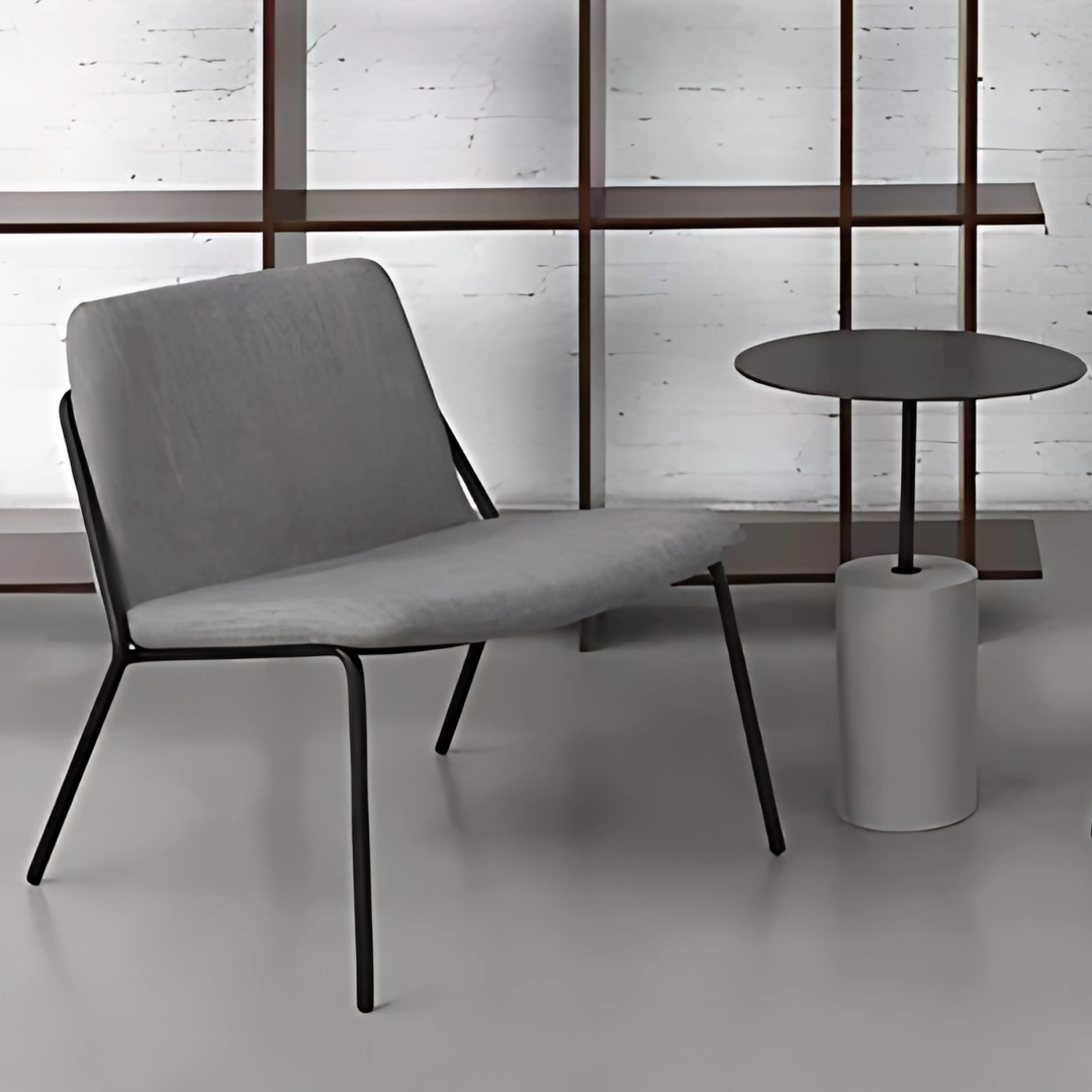 Saliah metal and concrete coffee table