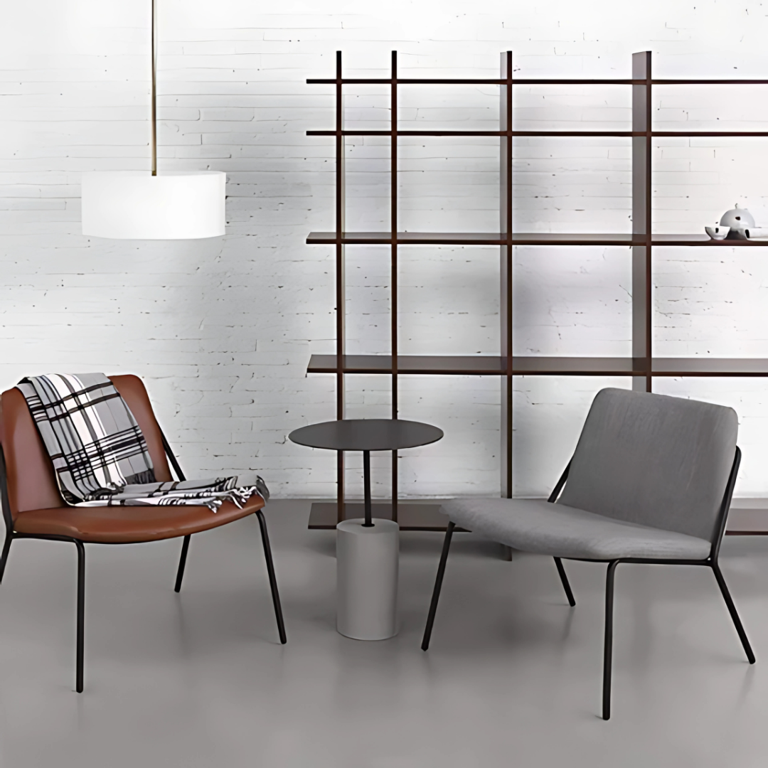 Saliah metal and concrete coffee table