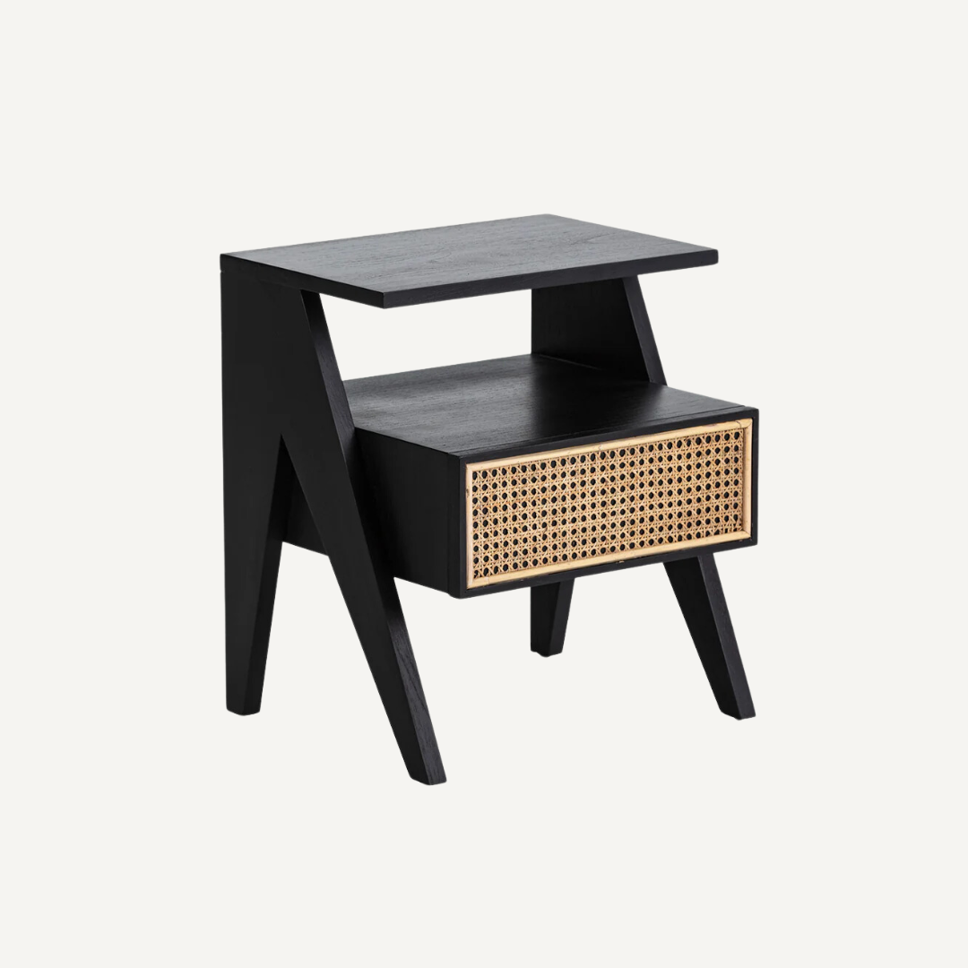 Selena rattan cane nightstand