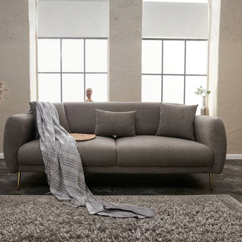 Simena - Grey 3-Seater Sofa Bed | Large Pull-Out Couch for Guests
gold