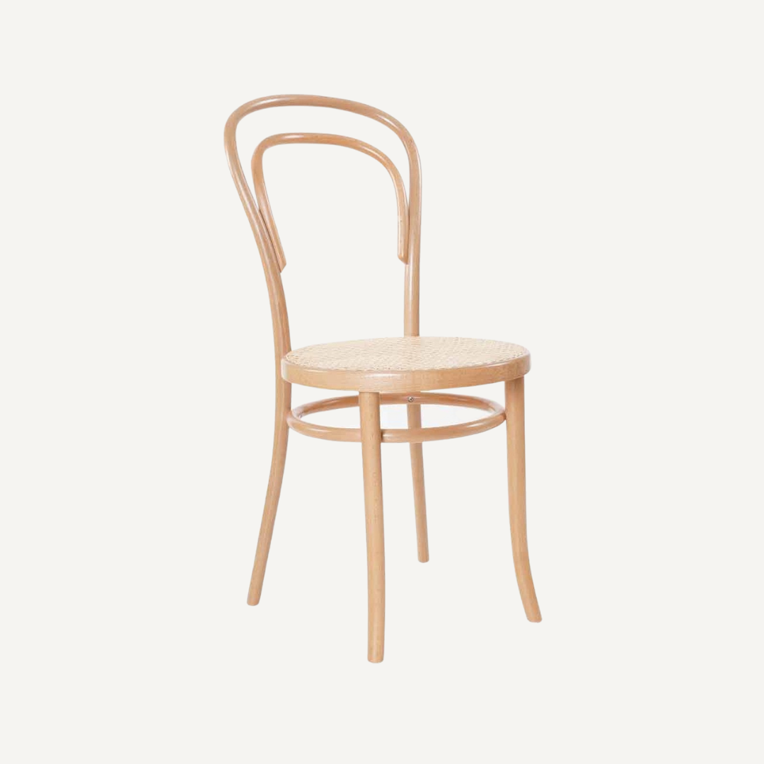 Smith retro wooden and cane chair