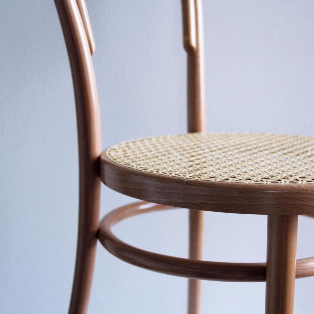 Smith retro wooden and cane chair