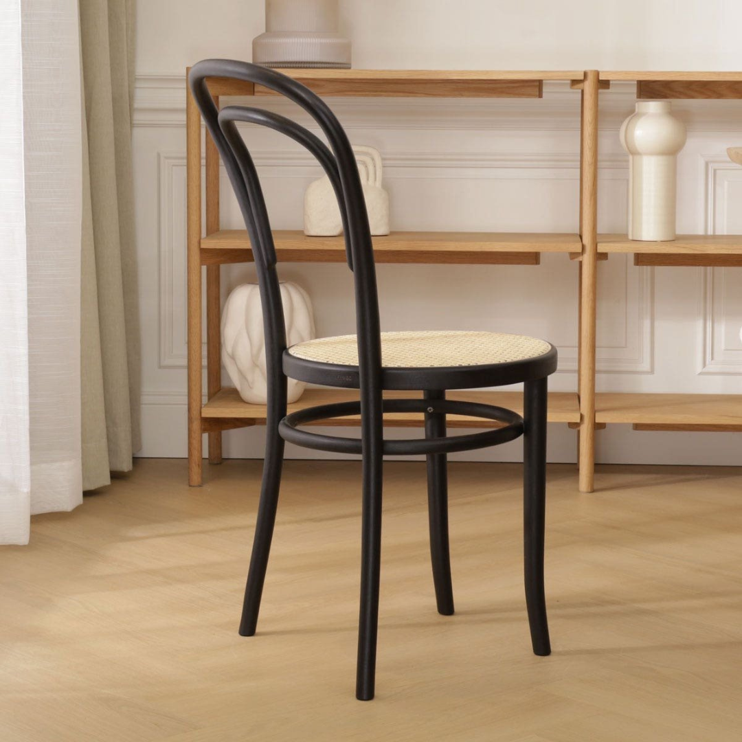 Smith retro wooden and cane chair