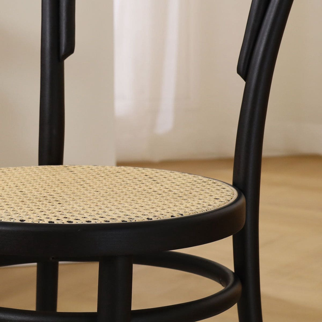 Smith retro wooden and cane chair