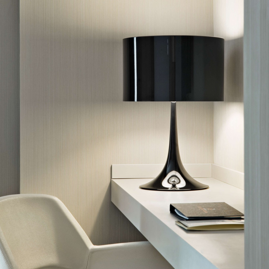 Spun Black Table Lamp - Outlet