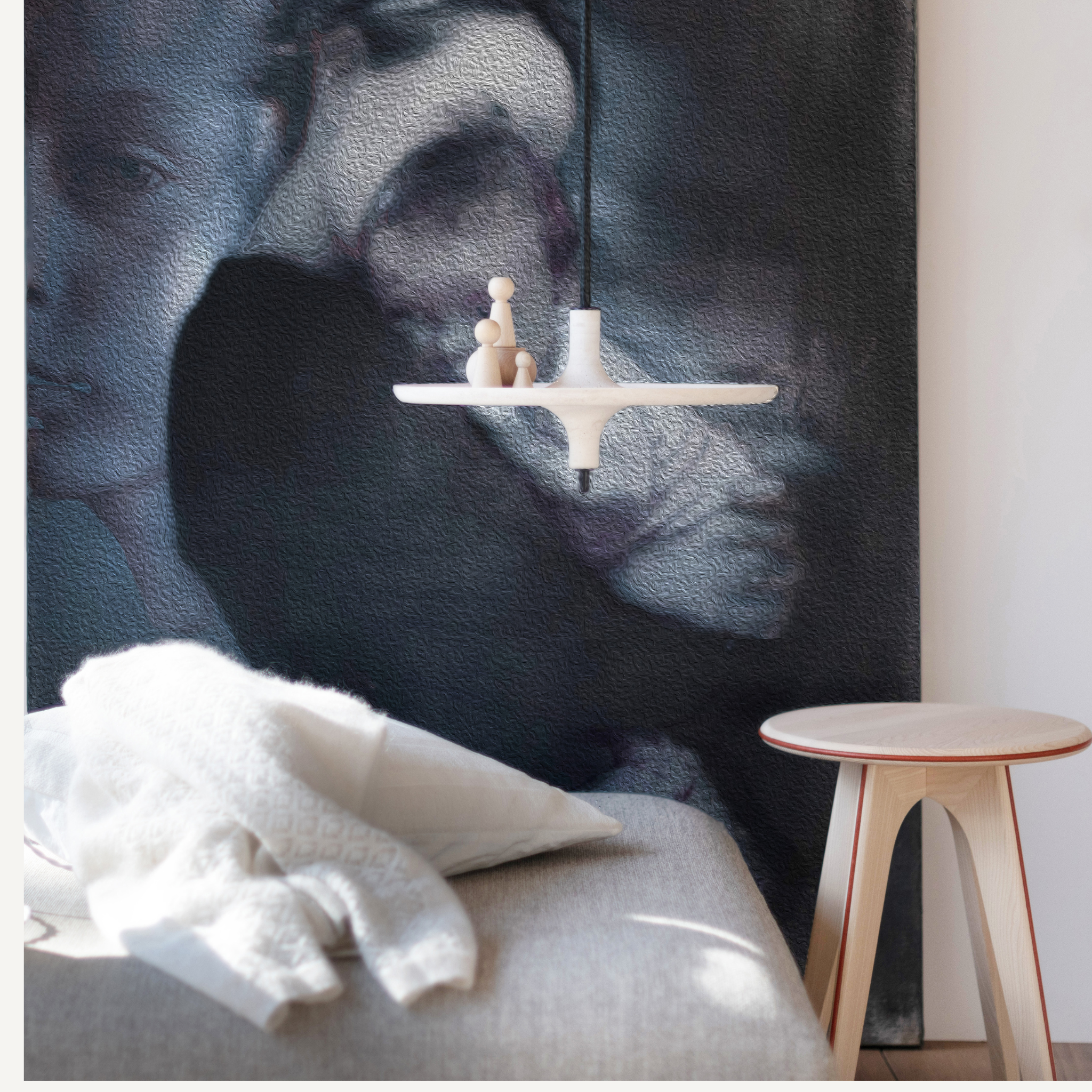 TOUPY travertine Hanging shelf - Mlle JO