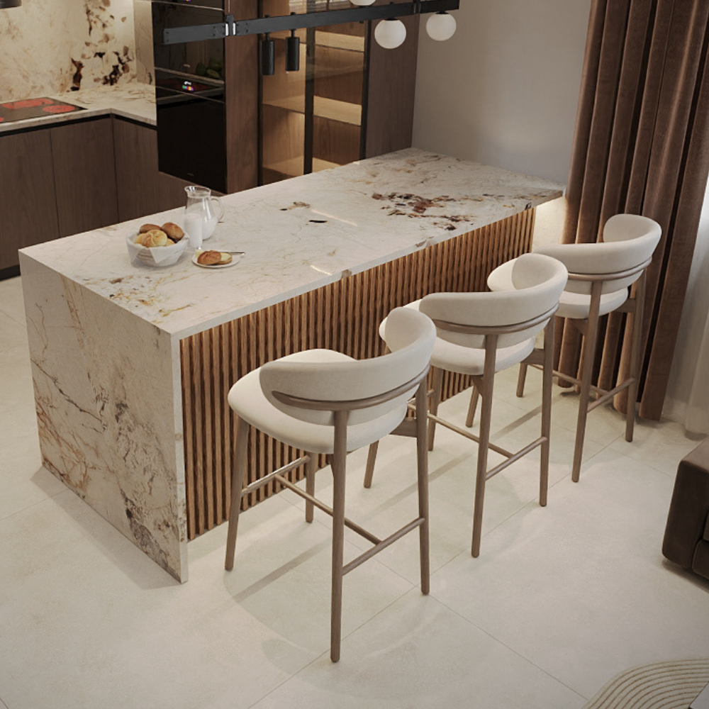 Altessi Wooden Design Bar Stool - 65 cm