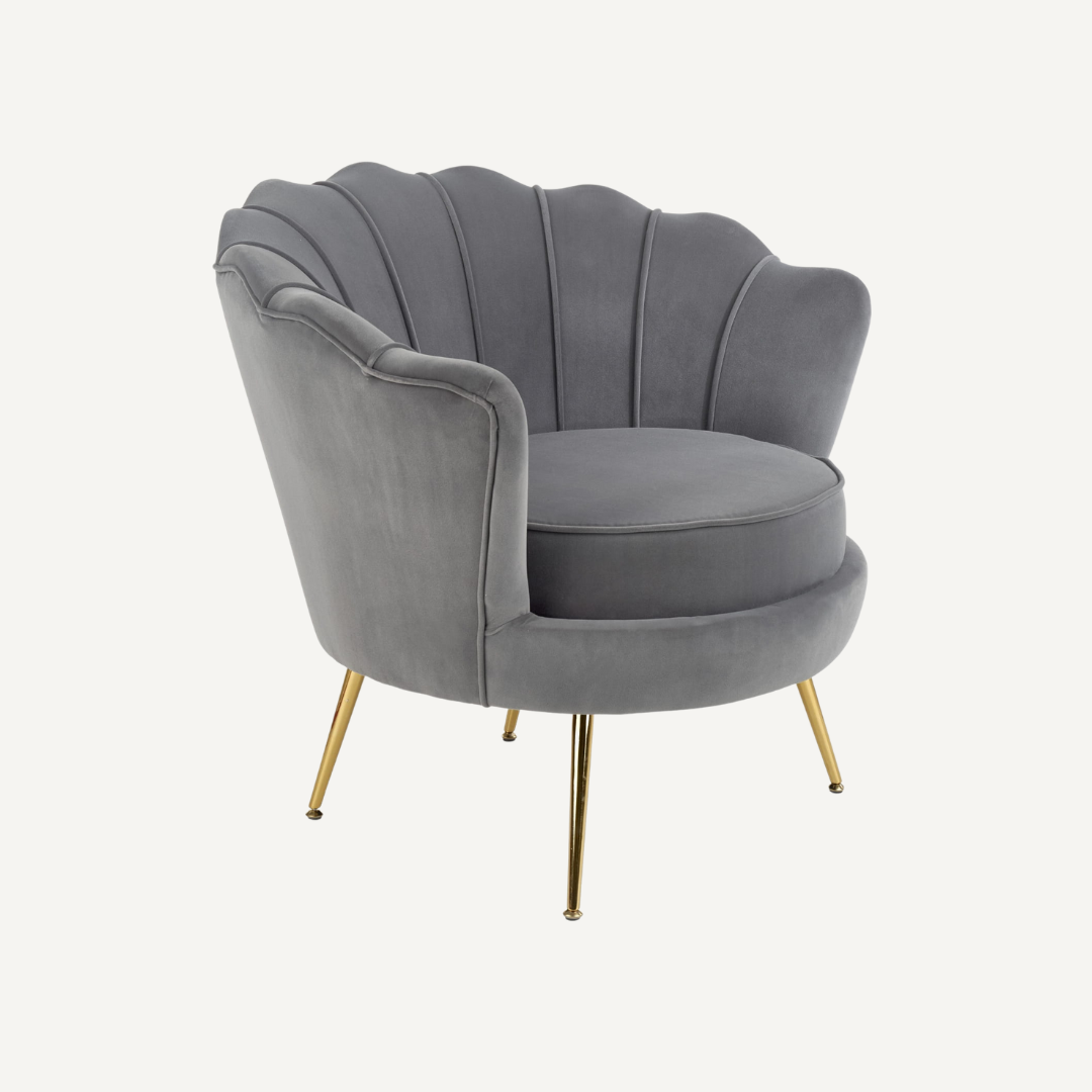 Shell-shaped lounge chair Shella