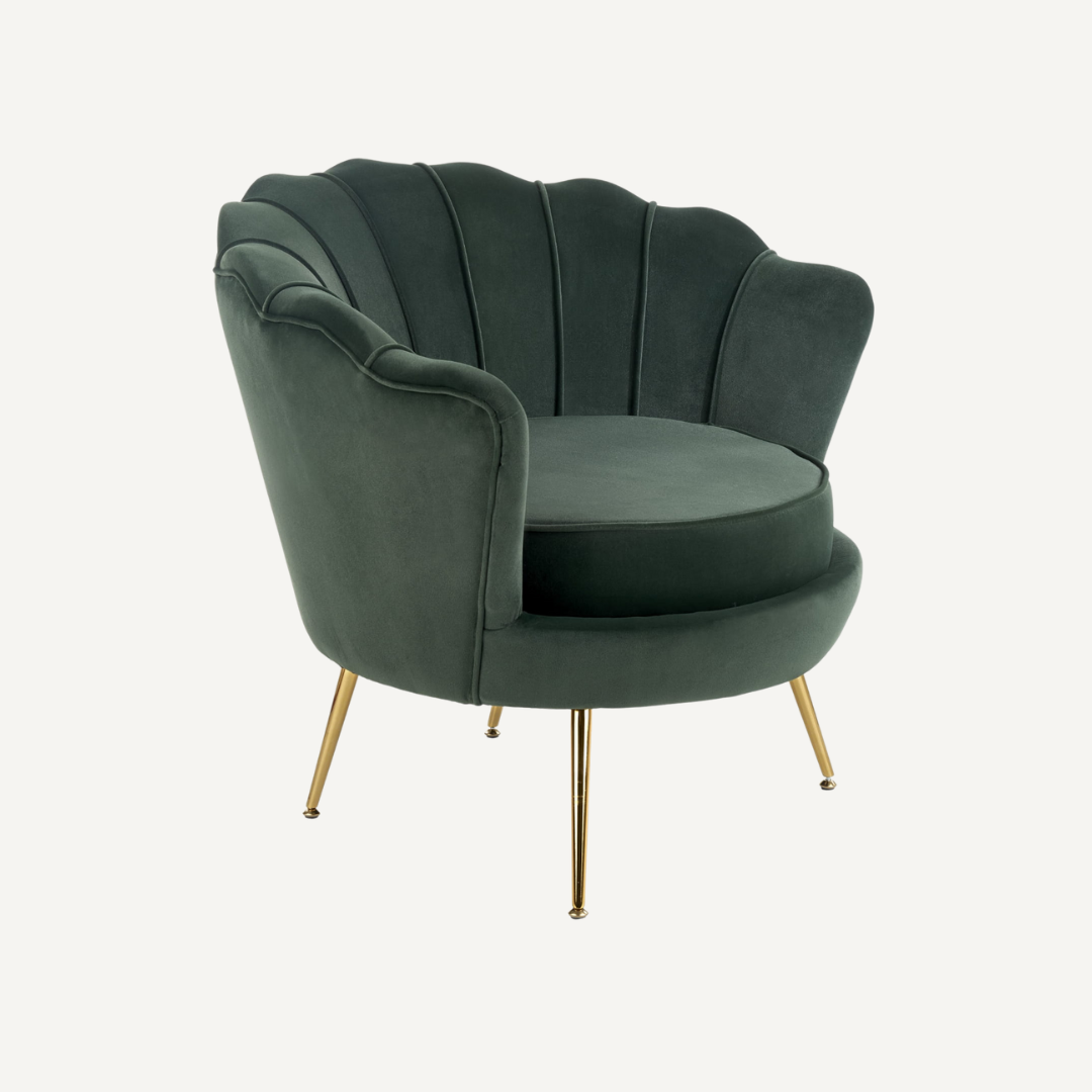 Shell-shaped lounge chair Shella