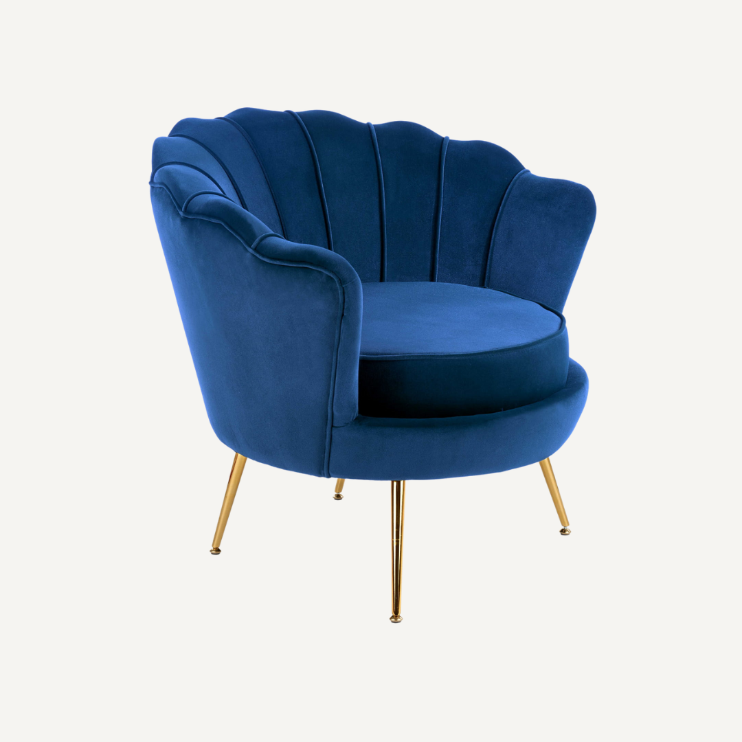 Shell-shaped lounge chair Shella
