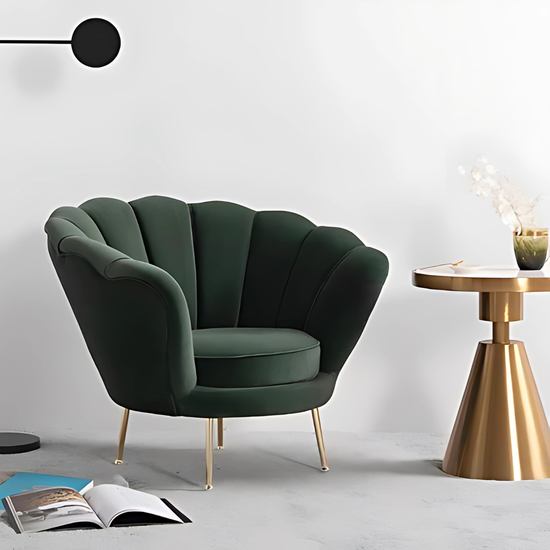 Shell-shaped lounge chair Shella