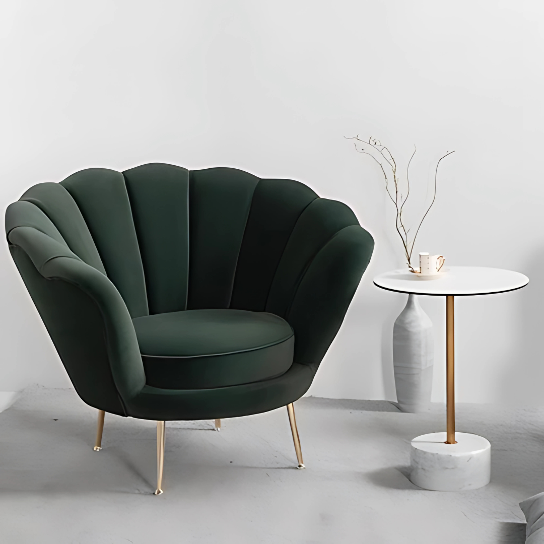 Shell-shaped lounge chair Shella